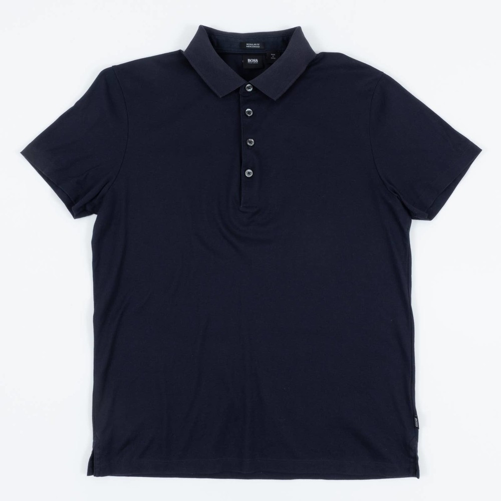 Hugo Boss Regular Fit Mercerised-Cotton Polo Shirt Men's Medium